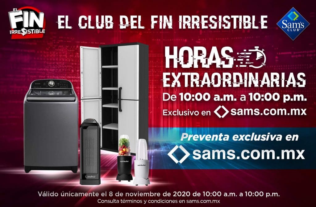 Fin Irresistible Sams Club Horas Extraordinarias 8 de noviembre 2020 5