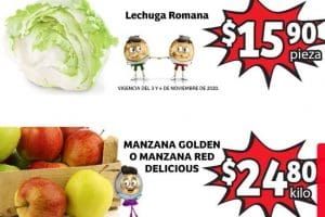 Folleto Soriana Mercado frutas y verduras del 3 al 5 de noviembre 2020