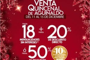 Sears Venta Nocturna Quincenal de Aguinaldo del 11 al 15 diciembre 2020