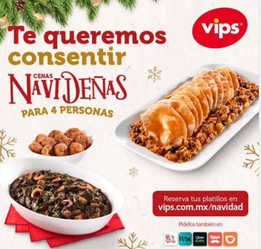 Cenas Navideñas 2020 en Vips: 10% de descuento en pedidos online 3