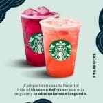 Starbucks 2X1 Shakens y Refreshers del 25 al 31 de enero 2021