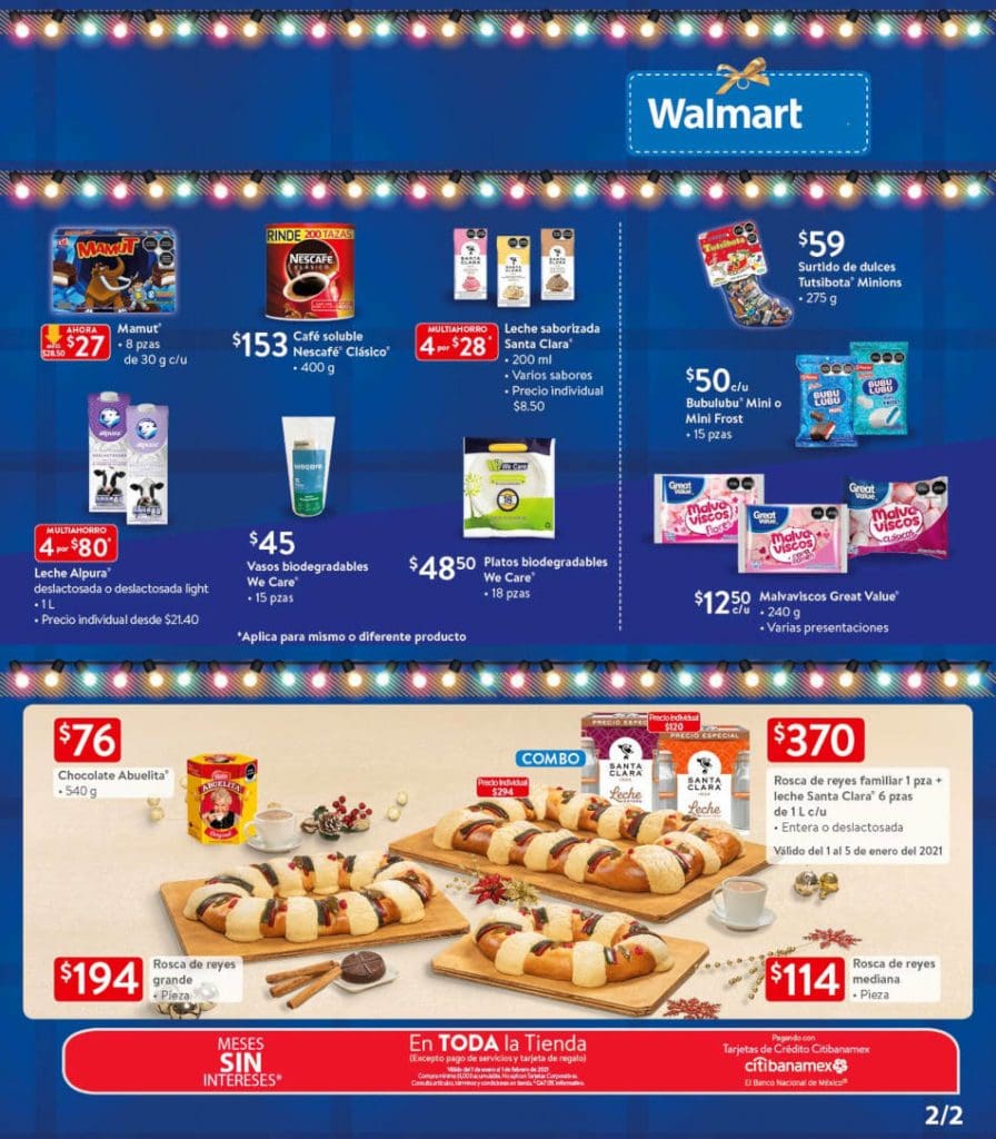 Folleto Walmart Día de Reyes del 1 al 6 de enero de 2021 1