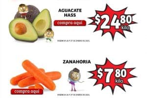 Folleto Soriana Mercado frutas y verduras 26 al 28 de enero 2021