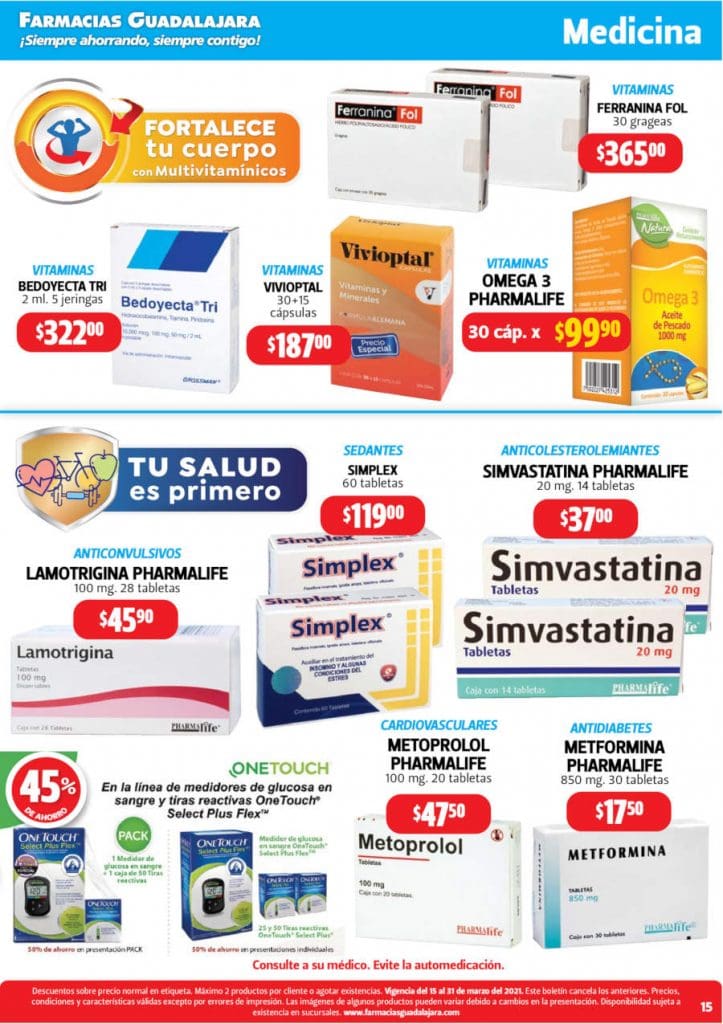 farmacias guadalajara folleto marzo 15 1