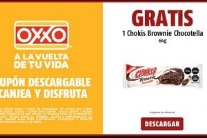 Cupón OXXO Chokis Brownie chocotella de 64 gr GRATIS