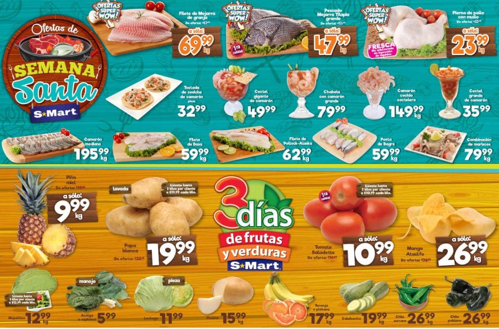 Ofertas SMart frutas y verduras del 30 de marzo al 2 de abril 2021