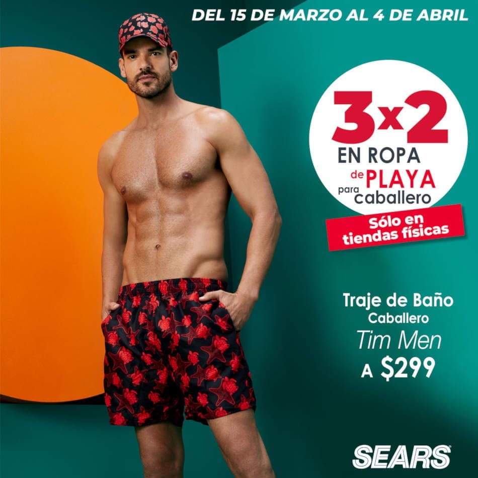 Sears: 3×2 en ropa interior y en trajes de baño al 4 de abril de 2021 1