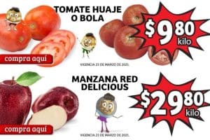 Frutas y Verduras Soriana Mercado del 23 al 25 de marzo 2021