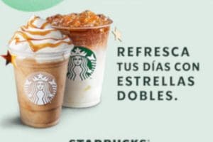 Starbucks: Estrellas dobles + bebida preparada al comprar un Frappuccino