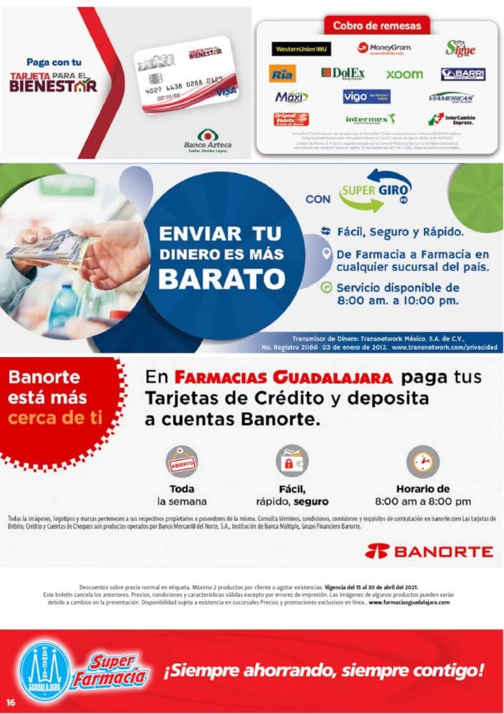 Folleto Farmacias Guadalajara Ofertas del 15 al 30 de abril 2021 30