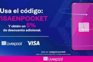 Liverpool: Cupón 5% de descuento en toda la tienda pagando con VISA