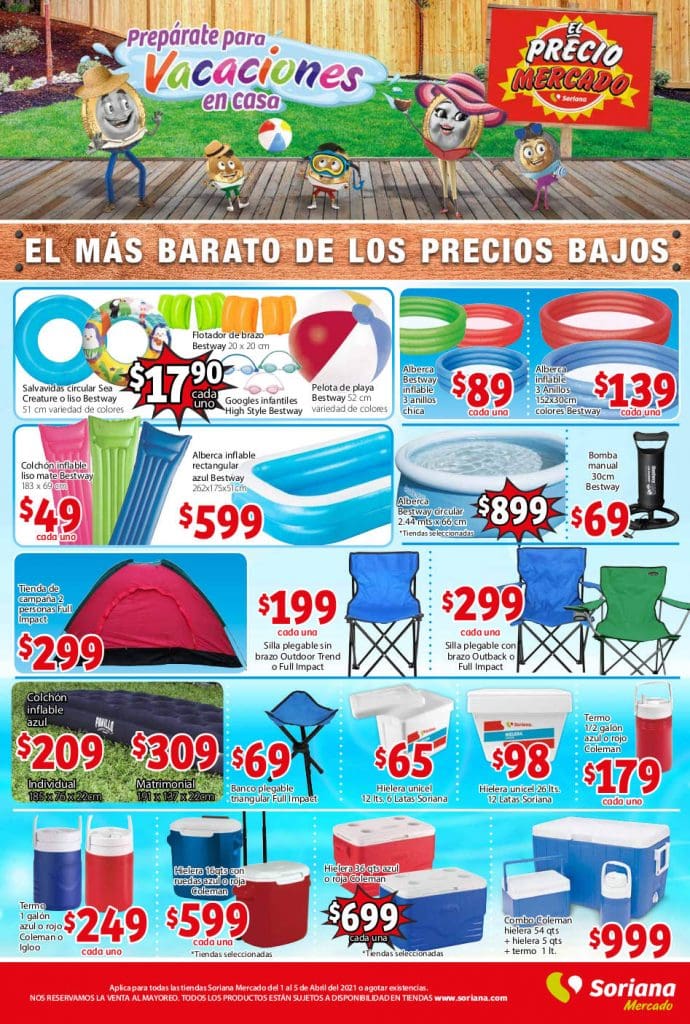 Soriana Mercado: Folleto Vacaciones Semana Santa 1 al 5 de abril 2021