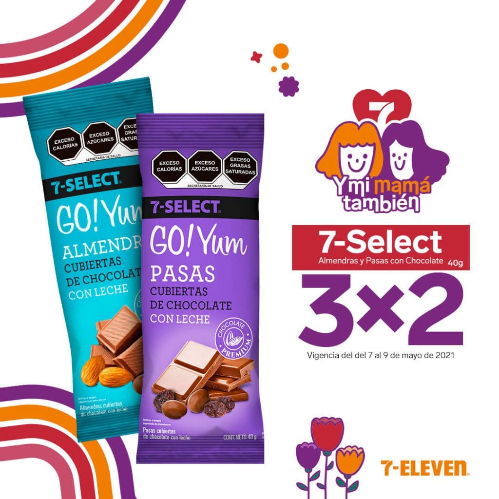 Promoción 7-Eleven Día de las Madres 2021: 3×2 en chocolates