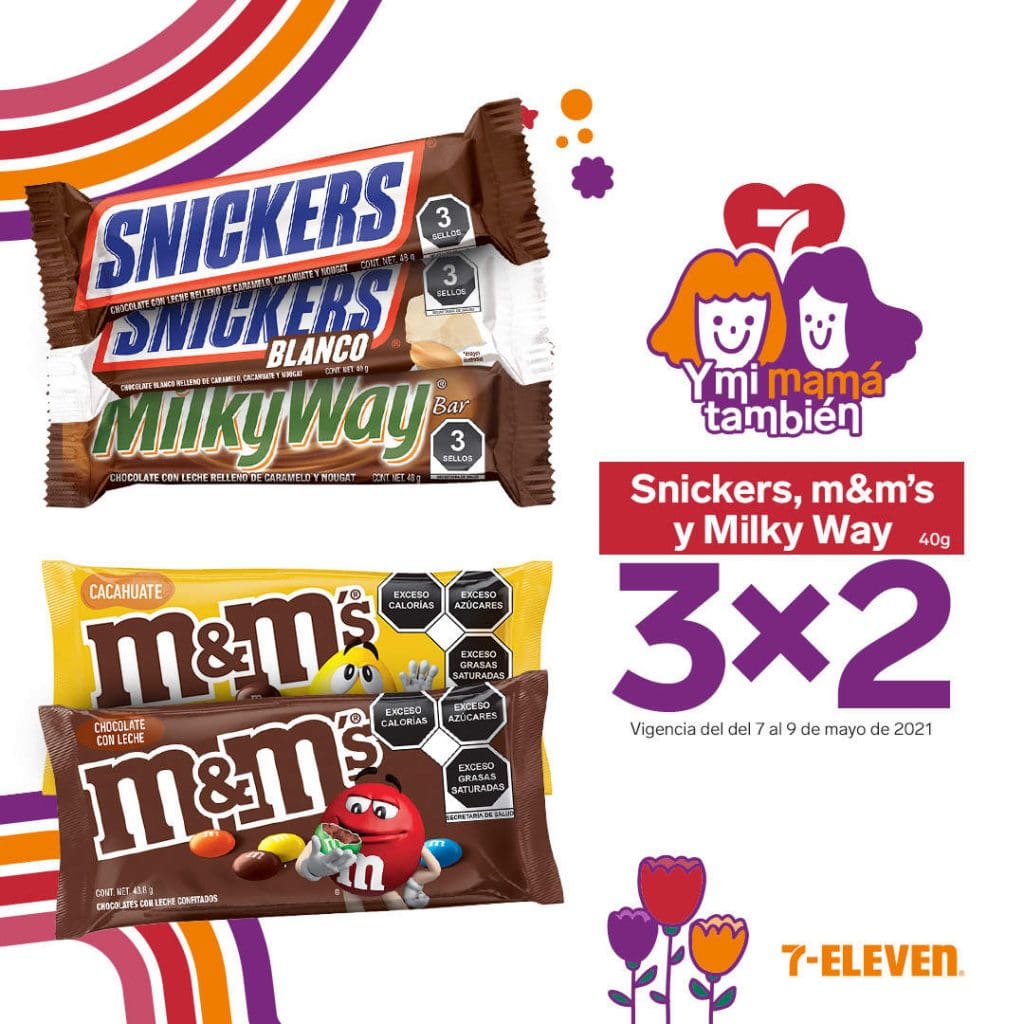 Promoción 7-Eleven Día de las Madres 2021: 3×2 en chocolates 8
