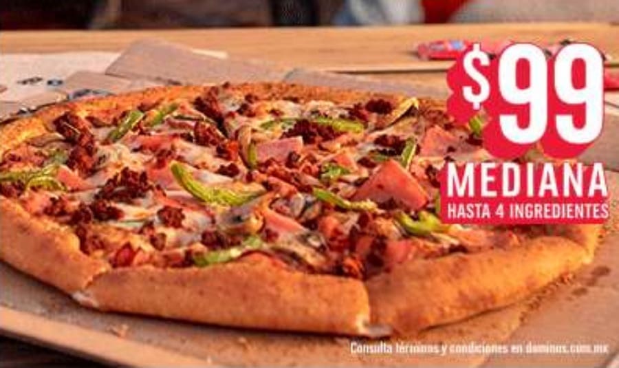 Promoción Dominós Pizza Día de las Madres 2021: Pizza Mediana a $99 3