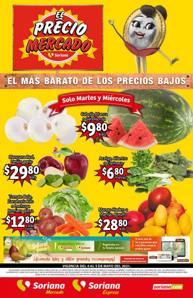 Folleto Soriana Mercado frutas y verduras 4 al 6 de mayo 2021 4