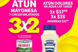 Soriana Julio Regalado 2021: 3×2 en atún, mayonesa y chiles enlatados