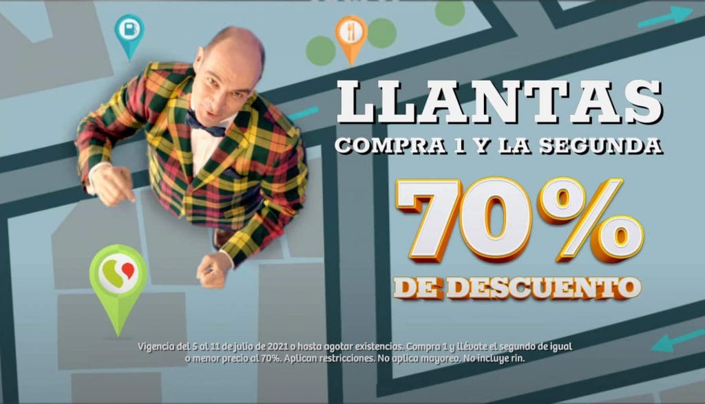 Julio Regalado 2021: Llantas al 70% de descuento en segunda compra