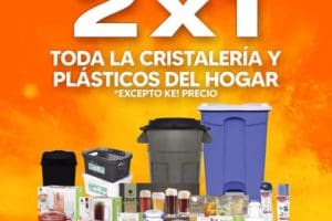 La Comer Temporada Naranja 2021: 2×1 en cristalería y plásticos del hogar