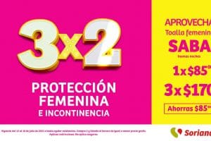 Julio Regalado 2021 Soriana: 3×2 en protección femenina e incontinencia