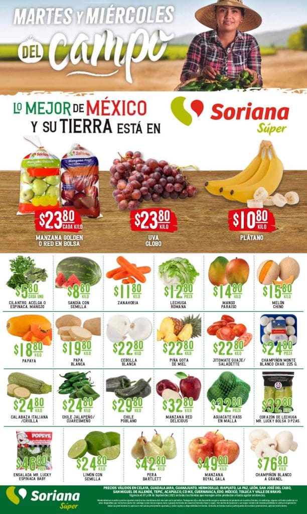 soriana super frutas verduras sept 7 2