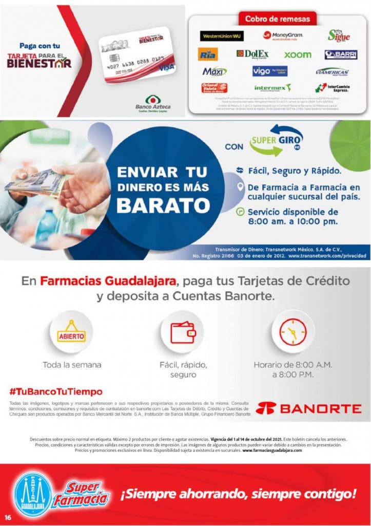 Folleto Farmacias Guadalajara Torres del Ahorro al 14 de octubre 2021 16