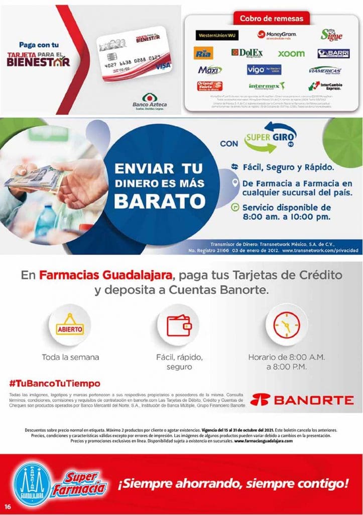 Folleto Farmacias Guadalajara del 15 al 31 de octubre de 2021 16