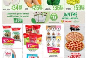 Ofertas Soriana frutas y verduras fin de semana 22 al 25 de octubre 2021