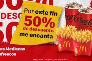 Ofertas McDonald’s Buen Fin 2021: 50% de descuento