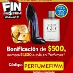 Walmart Buen Fin 2021: Cupón $500 de bonificación en perfumes