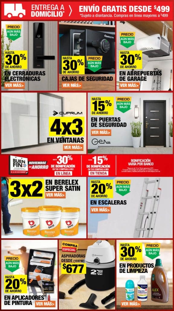 Folleto Home Depot Buen Fin 2021 ofertas y promociones 5