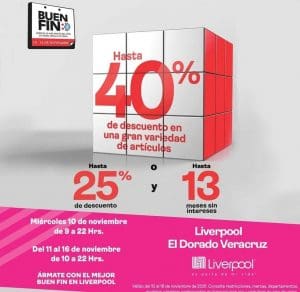 Liverpool Buen Fin 2021: hasta 40% de descuento en toda la tienda
