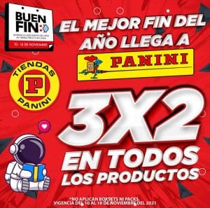 Promociones Panini Buen Fin 2021: 3x2 en todos los productos 2