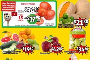 Ofertas Soriana Mercado frutas y verduras 2 al 4 de noviembre 2021