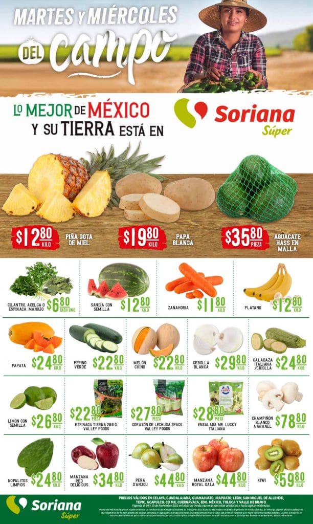 soriana super frutas verduras nov 9