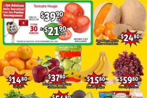 Ofertas Soriana Mercado frutas y verduras 7 y 8 de diciembre 2021