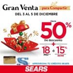 Gran Venta de Navidad Sears del 3 al 5 de diciembre 2021