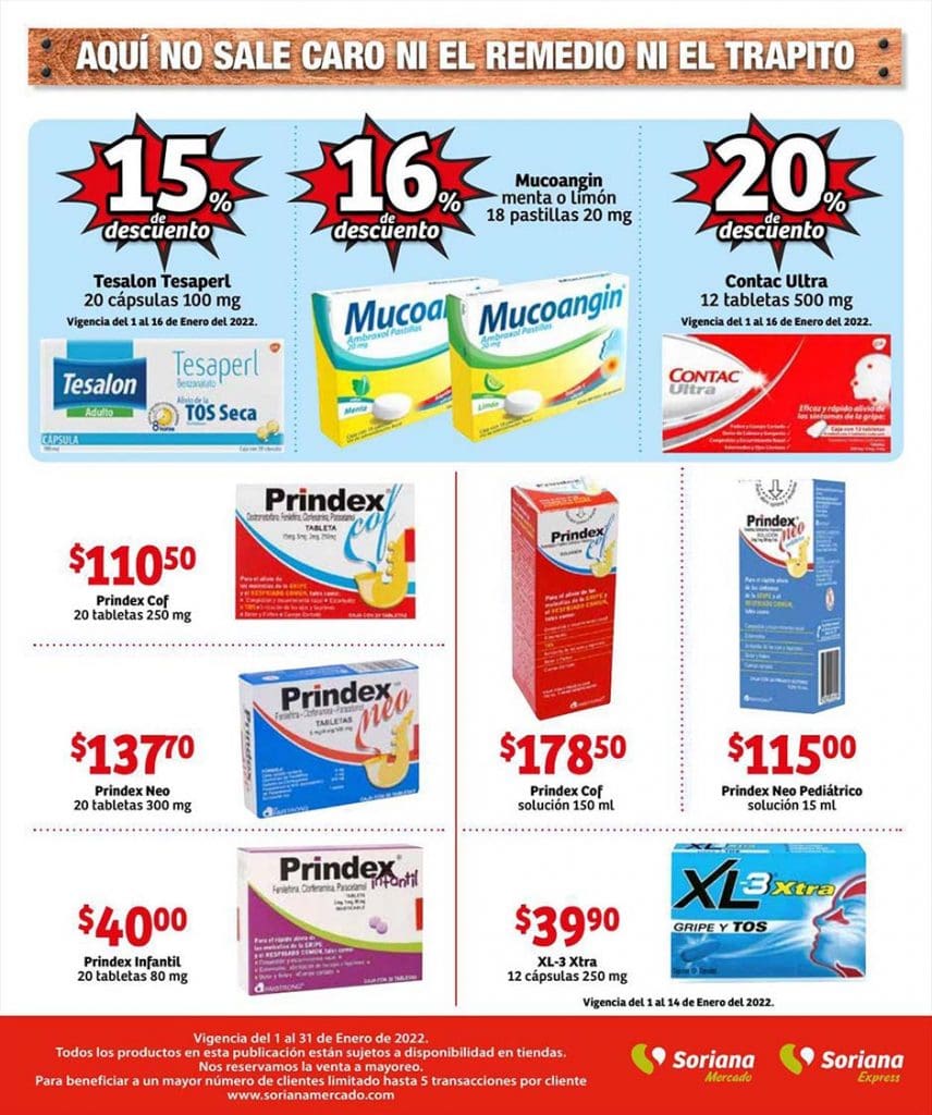 Folleto Soriana Mercado farmacia al 31 de enero 2022 7