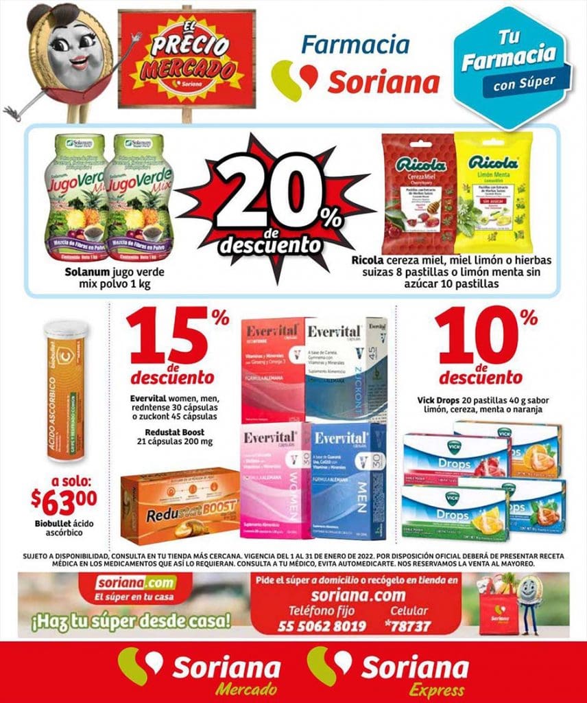 Folleto Soriana Mercado farmacia al 31 de enero 2022 1