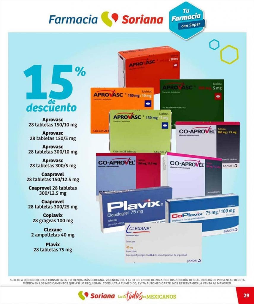 Folleto Soriana ofertas de farmacia y salud 1 al 31 de enero 2022 29