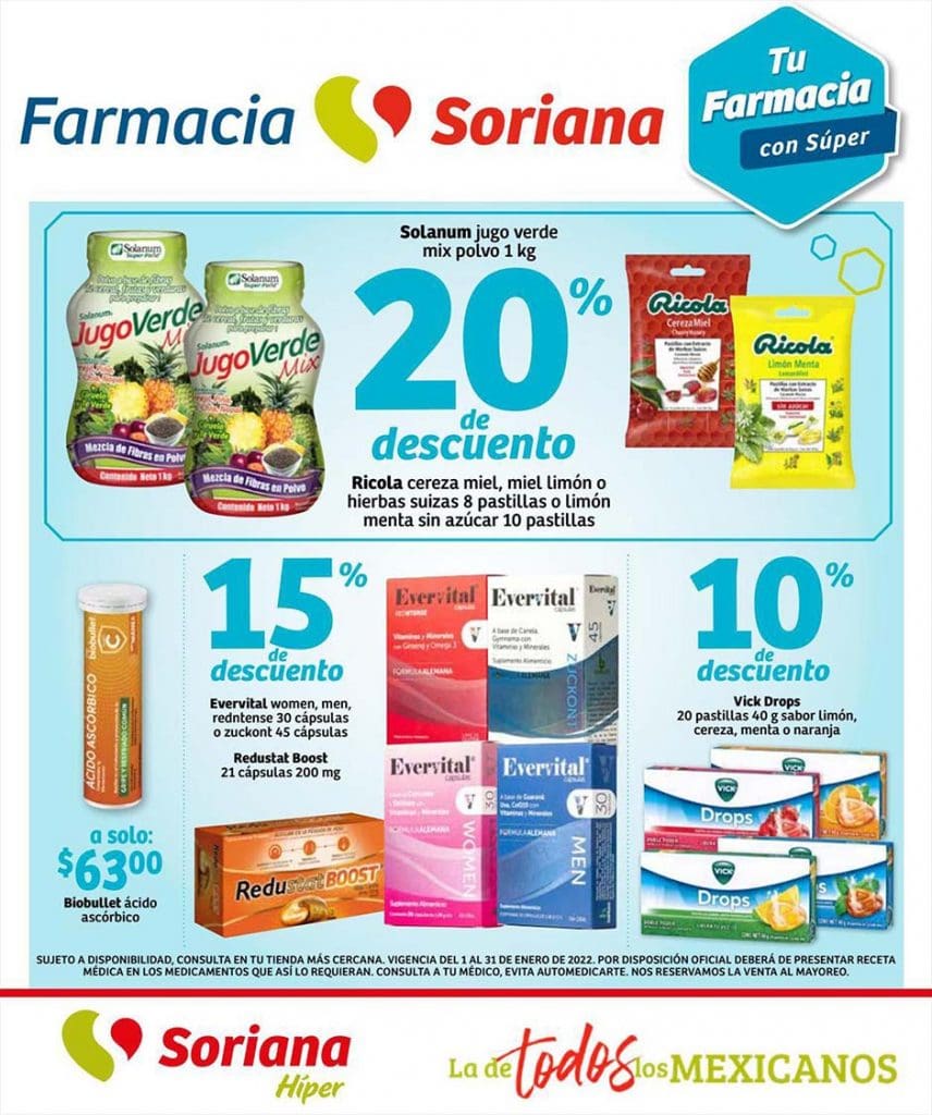 Folleto Soriana ofertas de farmacia y salud 1 al 31 de enero 2022 1