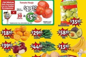 Folleto Soriana Mercado frutas y verduras 25 y 26 de enero 2022