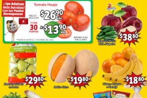 Folleto Soriana Mercado frutas y verduras 4 y 5 de enero 2022