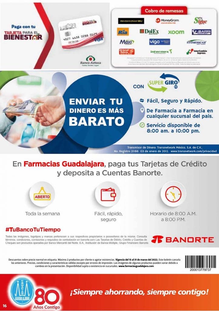 Folleto Farmacias Guadalajara del 15 al 31 de marzo 2022 16