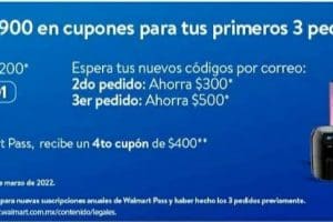 Walmart: $1,000 en cupones de descuento en tus primeros 3 pedidos