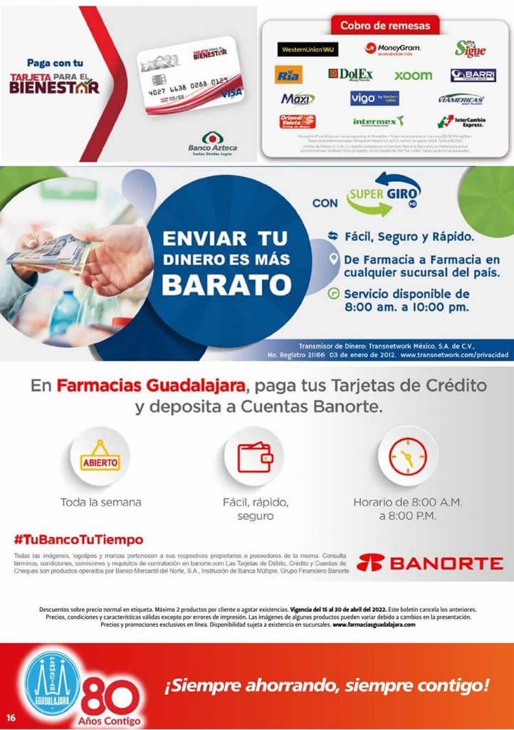 Folleto Farmacias Guadalajara Ofertas del Ahorro al 30 de abril 2022 16