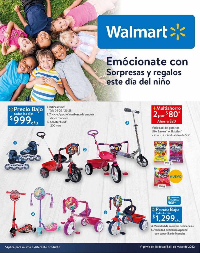 Folleto Walmart Día del Niño del 18 de abril al 1 de mayo 2022 1