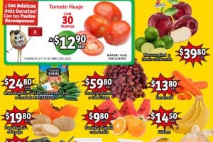 Ofertas Soriana Mercado frutas y verduras del 12 al 14 de abril 2022