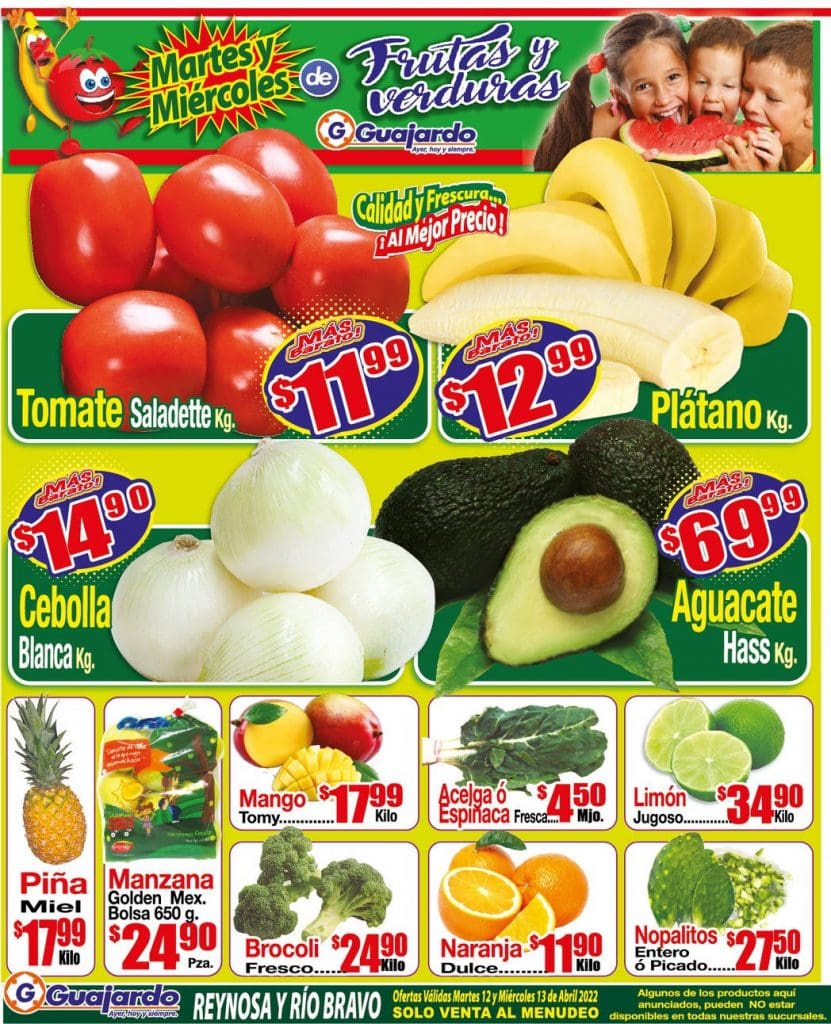 Frutas y Verduras Súper Guajardo 12 y 13 de abril 2022 1