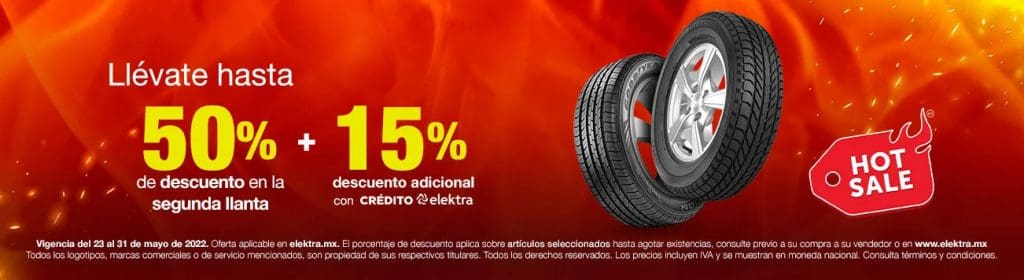 Ofertas Elektra Hot Sale 2022:Hasta 50% de descuento + 15% 5